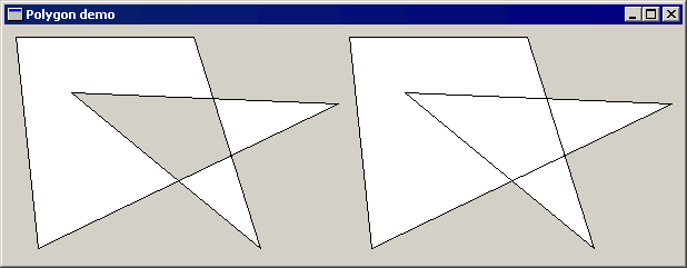 пример использования функций Polygon и SetPolyFillMode